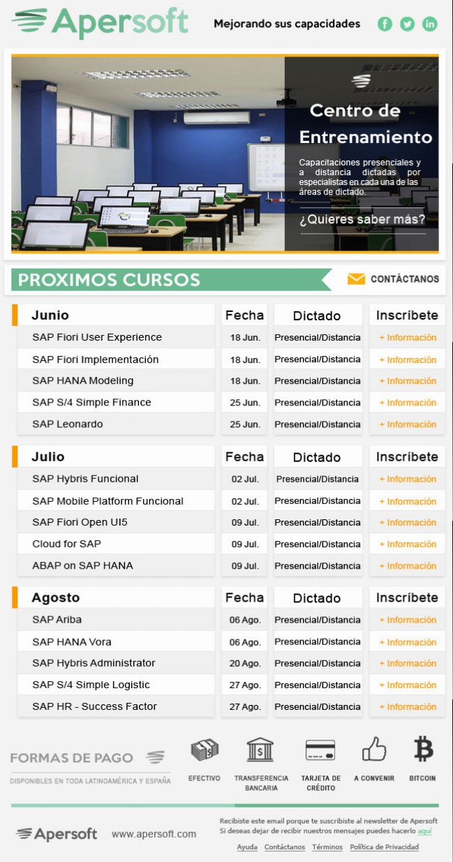 Capacitaciones SAP